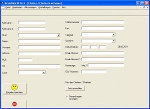 Nickname erfassen Nickname erfassen