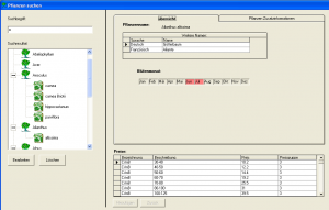 Pflanzen - Suchmaske