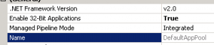 Application Pool Advanced Settings