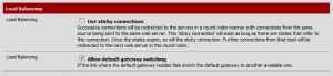 Load Balancing Einstellungen
